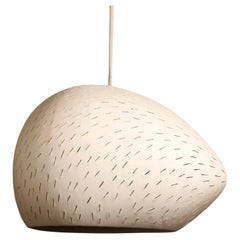 Claylight 6" Ceramic Asymmetrical Pendant: Handmade, Sculptural Kitchen Light