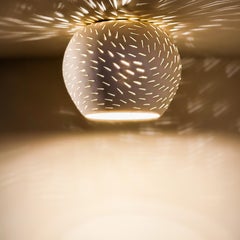 Claylight 7" a incasso: lampada da soffitto scultorea realizzata a mano