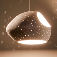 Claylight 8" Ceramic Pendant- Dots: Double Cut, Handmade, Sculptural Lighting