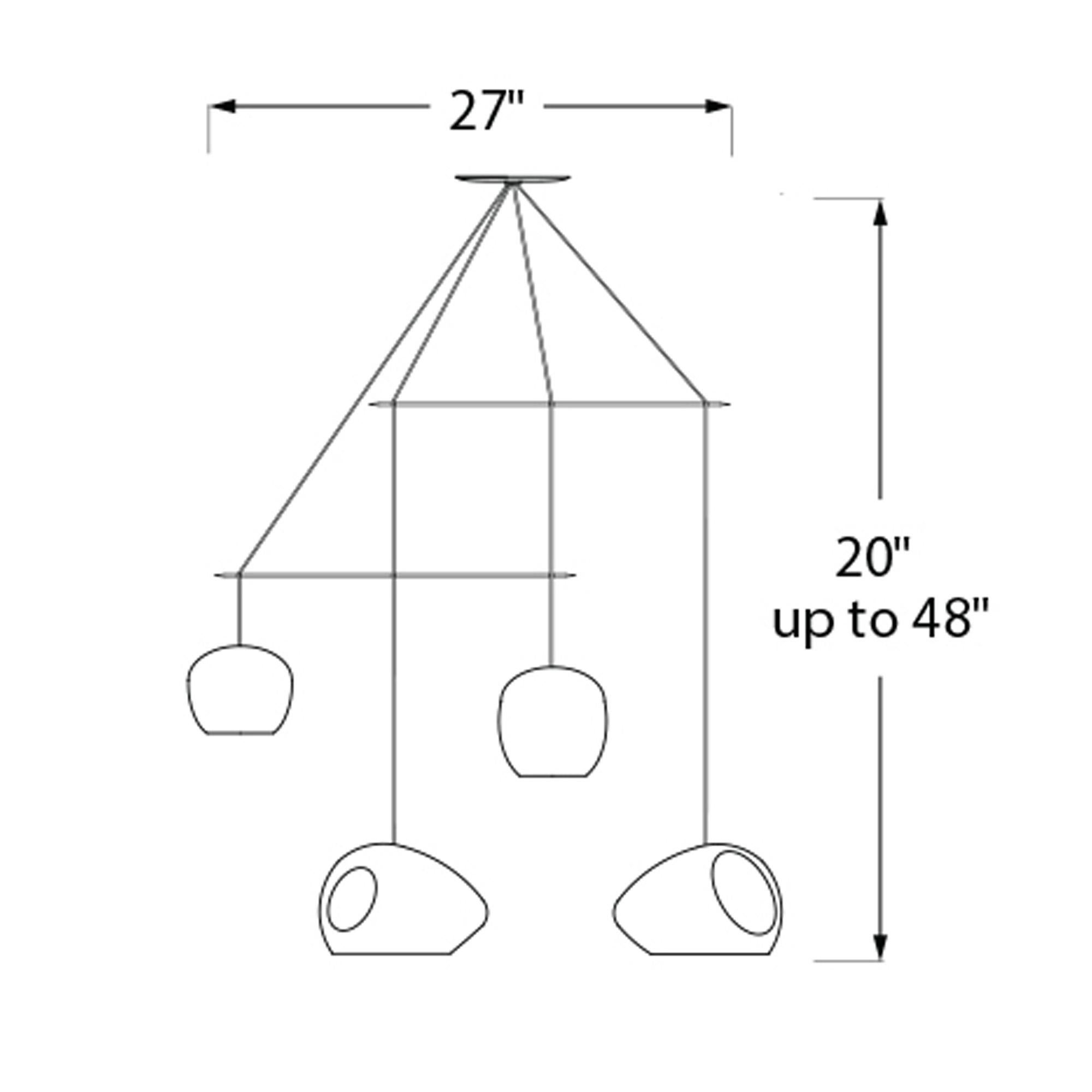 CLAYLIGHT BOOMERANG LARGE • Lustre moderne  Pendentif à quatre lumières  Céramique en vente 10