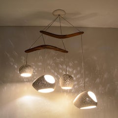 CLAYLIGHT BOOMERANG GRANDE - Araña moderna  Colgante de cuatro luces  Cerámica