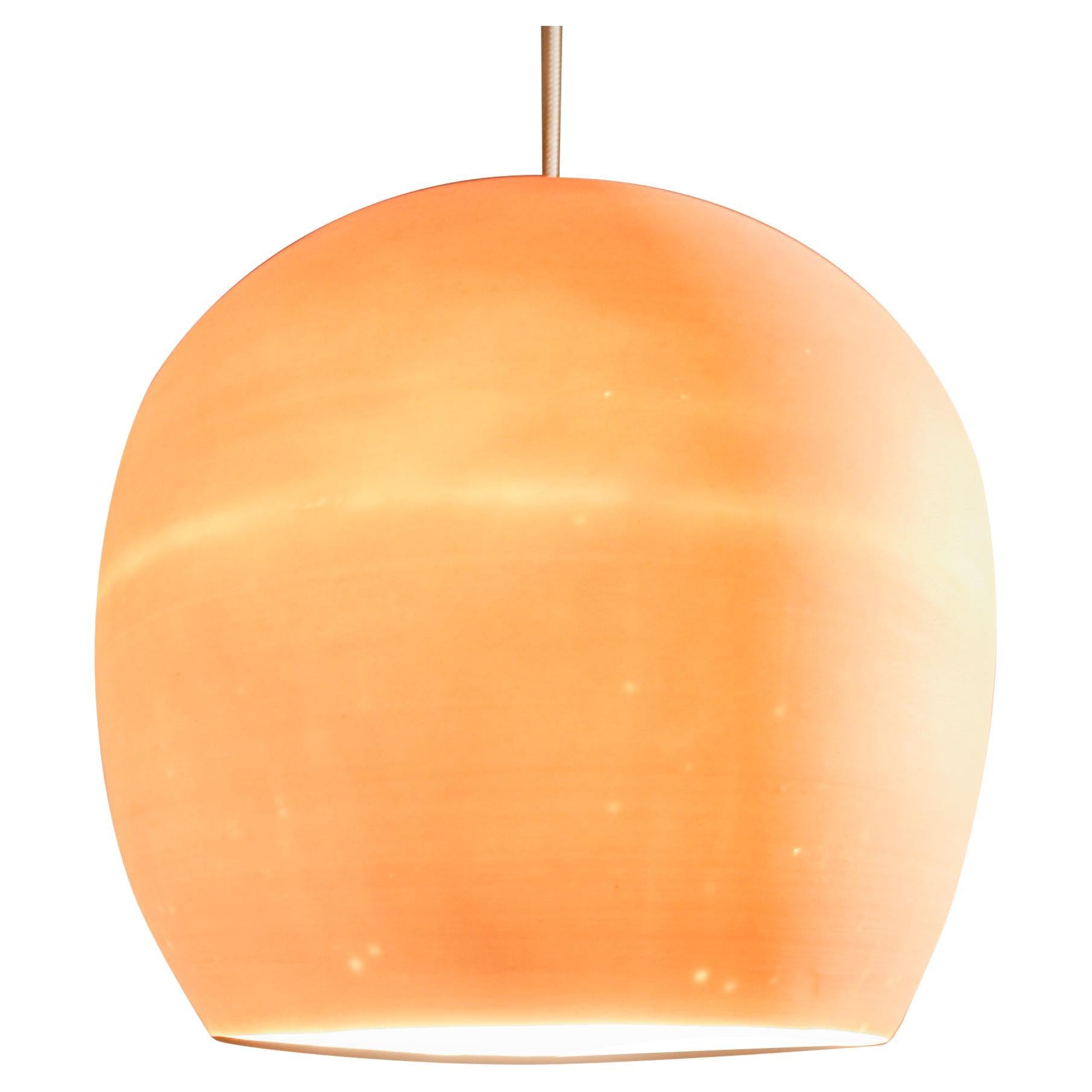 Claylight Porcelain: 9" Pendant Lighting, Handmade Ceramics, Warm Ambient Glow