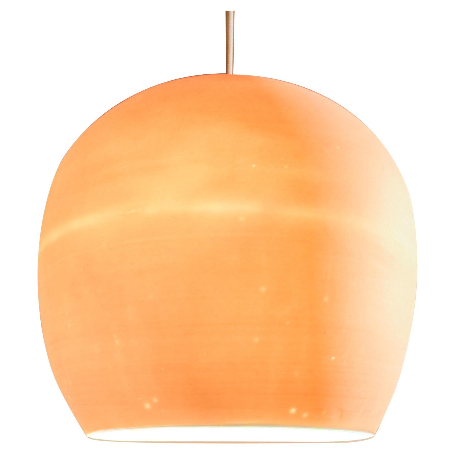 Claylight Porcelain: 9" Pendant Lighting, Handmade Ceramics, Warm Ambient Glow