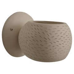 Claylight Porcupine Sconce- Line Pattern: Handmade, Ceramic Wall Fixture