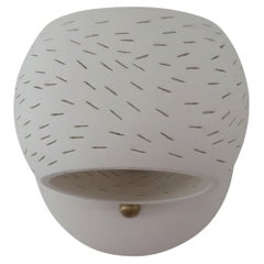 Applique Claylight Porcupine - Motivo a linee con dimmer in ottone: lampada da parete in ceramica