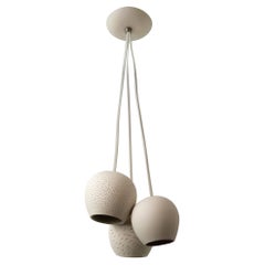 CLAYLIGHT TRIPLETS • Three Pendant Handmade Chandelier • Porcelain • Ceramic