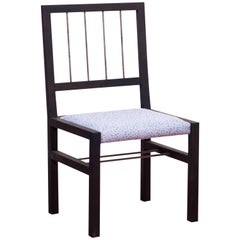 Clayo Chair in Ebonized Walnut, Silver Plated Bronze, Kvadrat Upholstery