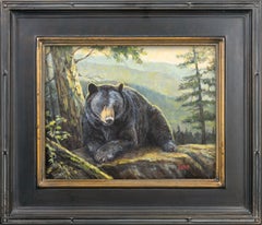 Evening Rest - Contemporary Acrylic Bear Painting