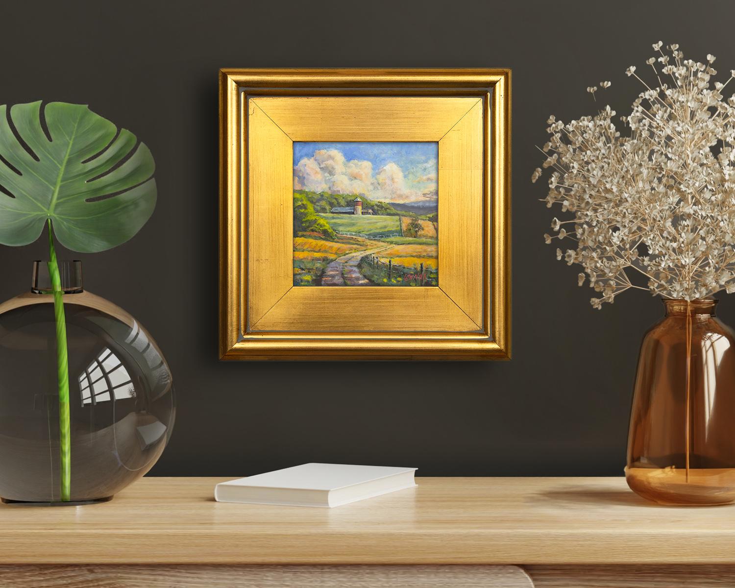 Going Back - Peinture de paysage archélique du Tennessee encadrée - Contemporain Painting par Clayt Lennox