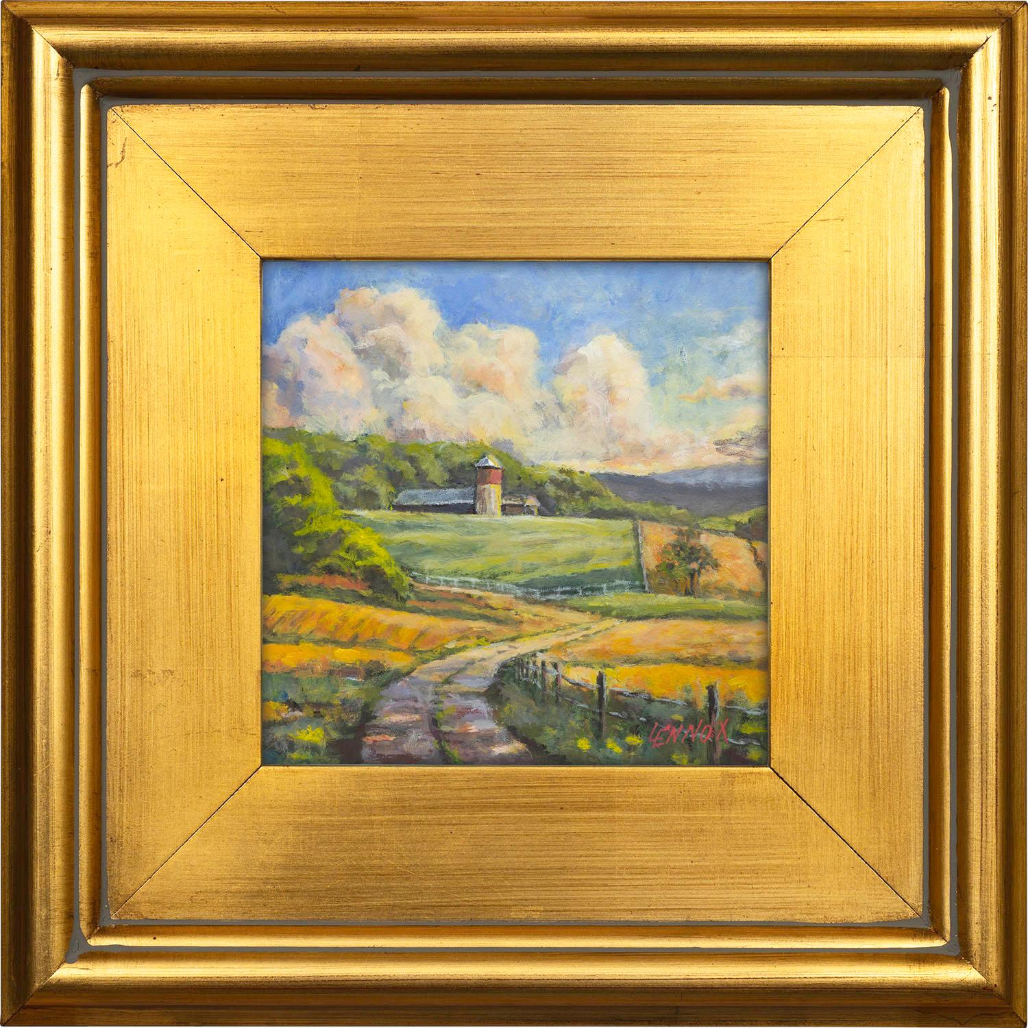 Landscape Painting Clayt Lennox - Going Back - Peinture de paysage archélique du Tennessee encadrée