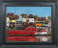 Lunenburg Brilliance – Gerahmtes Landschaftsgemälde in Kanada