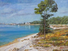 Santa Rosa Sound - Framed Florida Landscape Acrylic Painting
