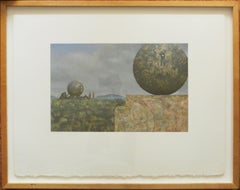 Landschaft mit zwei Kugeln