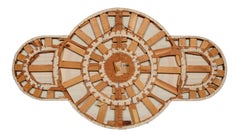 Neon Bullseye, Painting on Shaped Canvas by Clayton Gorder 1974