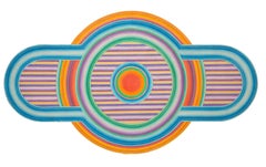 Diana de neón, pintura sobre lienzo perfilado de Clayton Gorder 1974