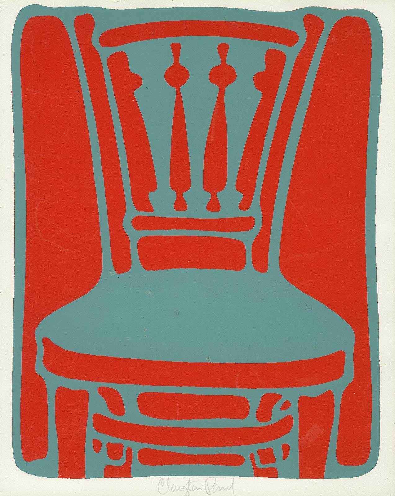 CLAYTON POND Interior Print - The Other Chair ( from Artists Proof annual 1966)