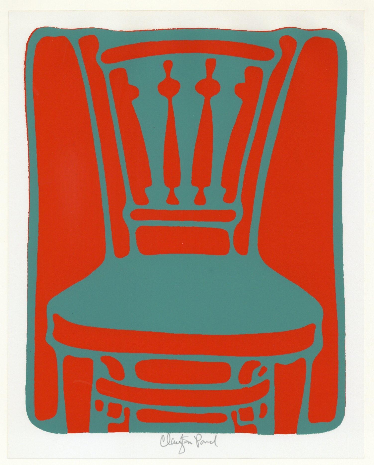 "The Other Chair" signed original serigraph - Print by CLAYTON POND