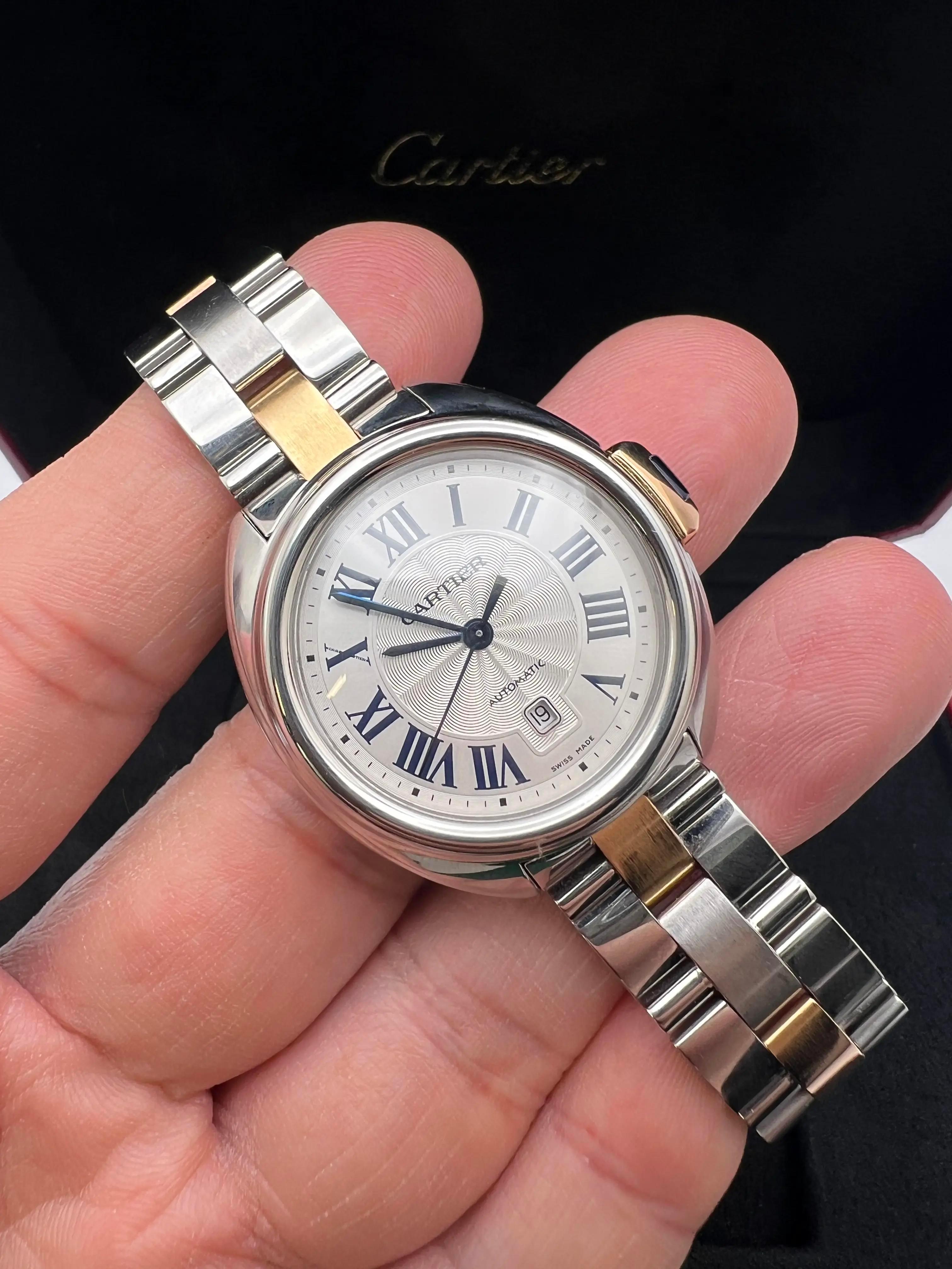 Clé de Cartier 31mm 18K Rose Gold Two Tone W2CL0004 Box Papers Excellent état - En vente à New York, NY