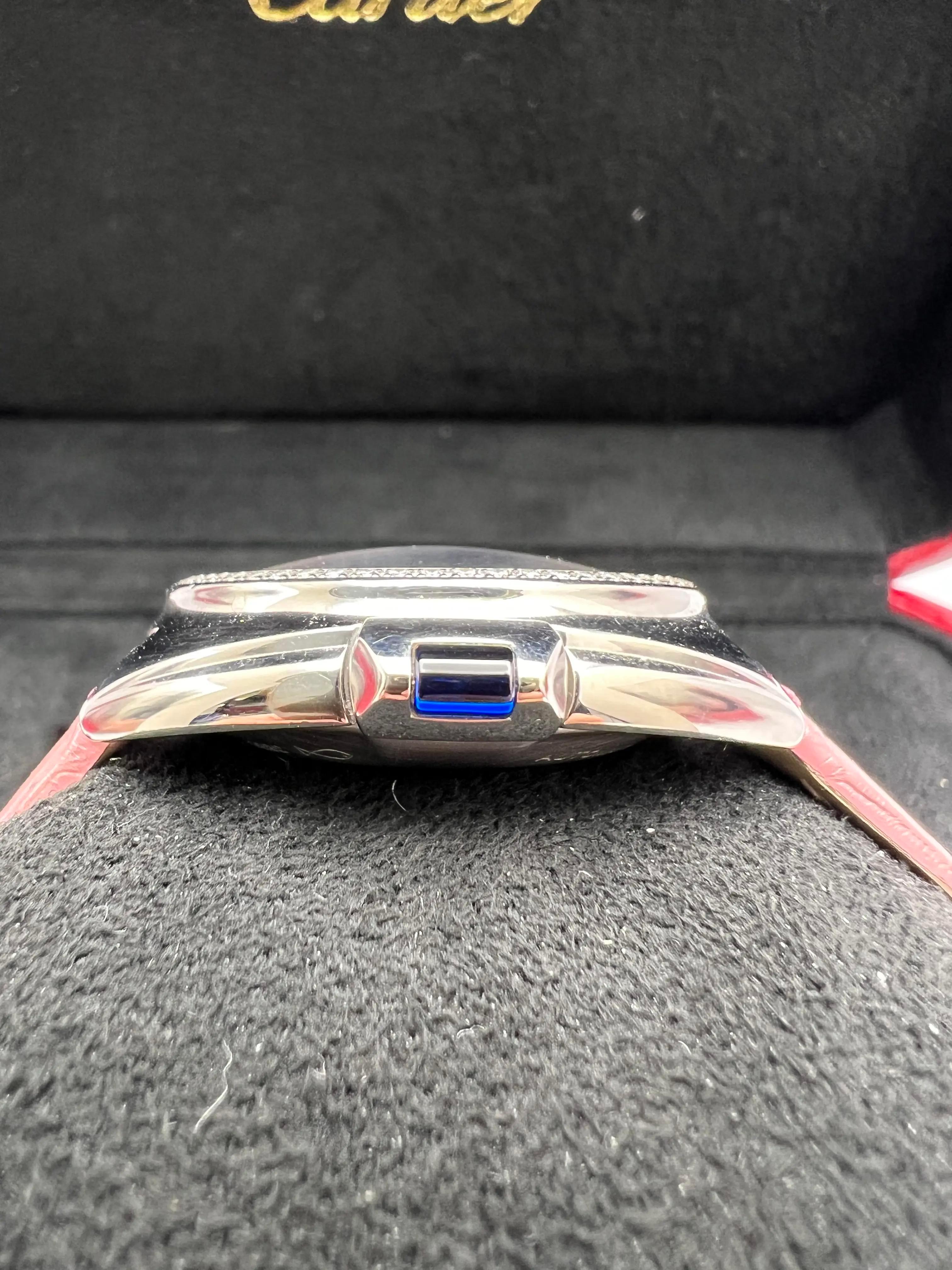 Clé de Cartier 31mm Factory Diamond Bezel Pink Leather Box Papers W4CL0005 en vente 3