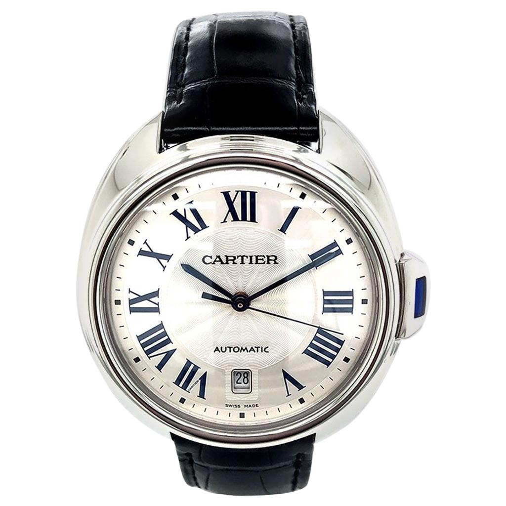 Cle de Cartier Stainless Steel Watch For Sale