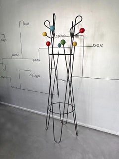 Clé de Sol coat rack designed by Roger Feraud, France, 1950s.