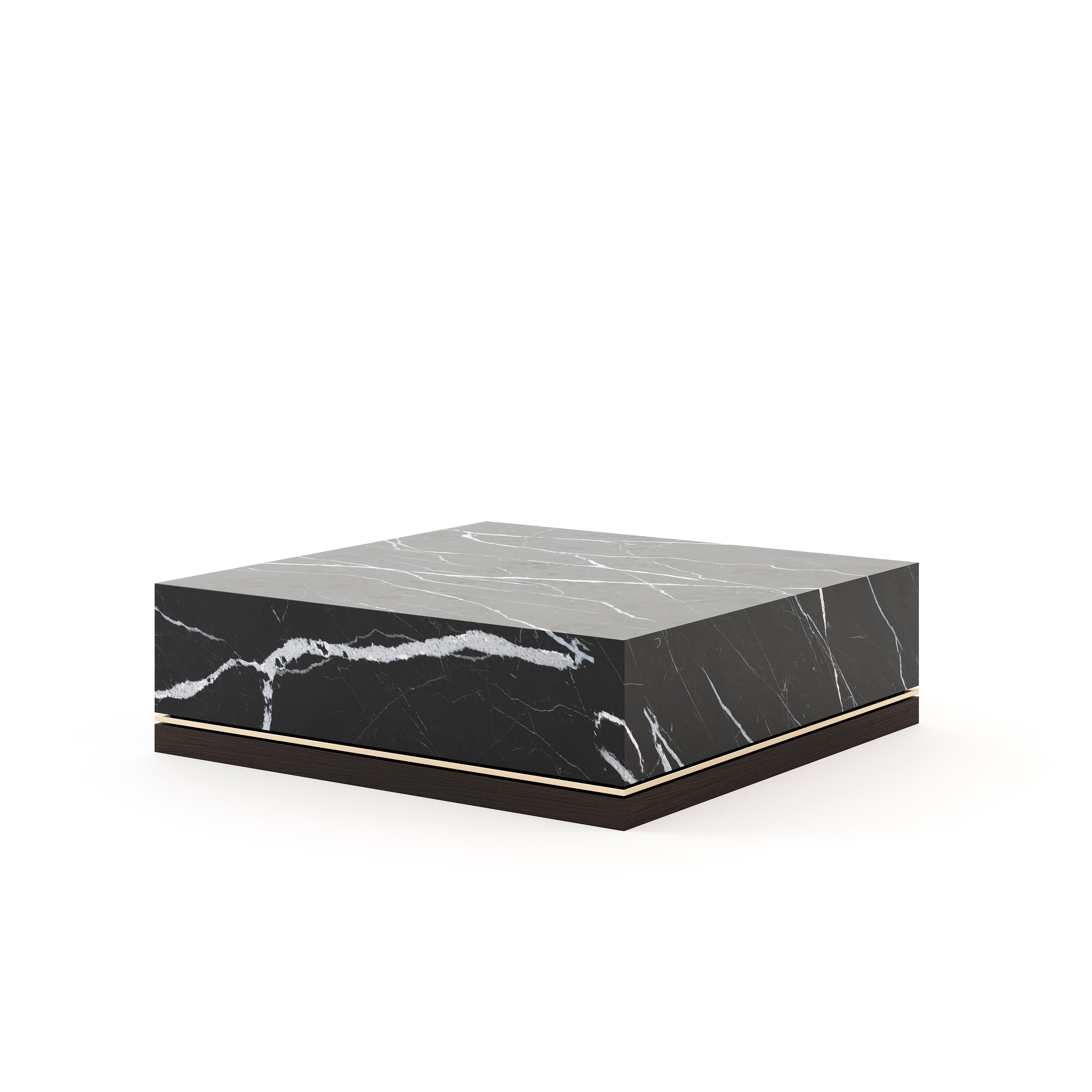 Modern 21st-century Contemporary coffee table, with customisable marble For Sale