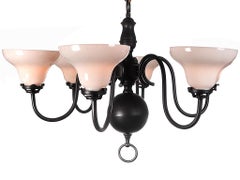 Lustre victorien à six bras aux lignes épurées