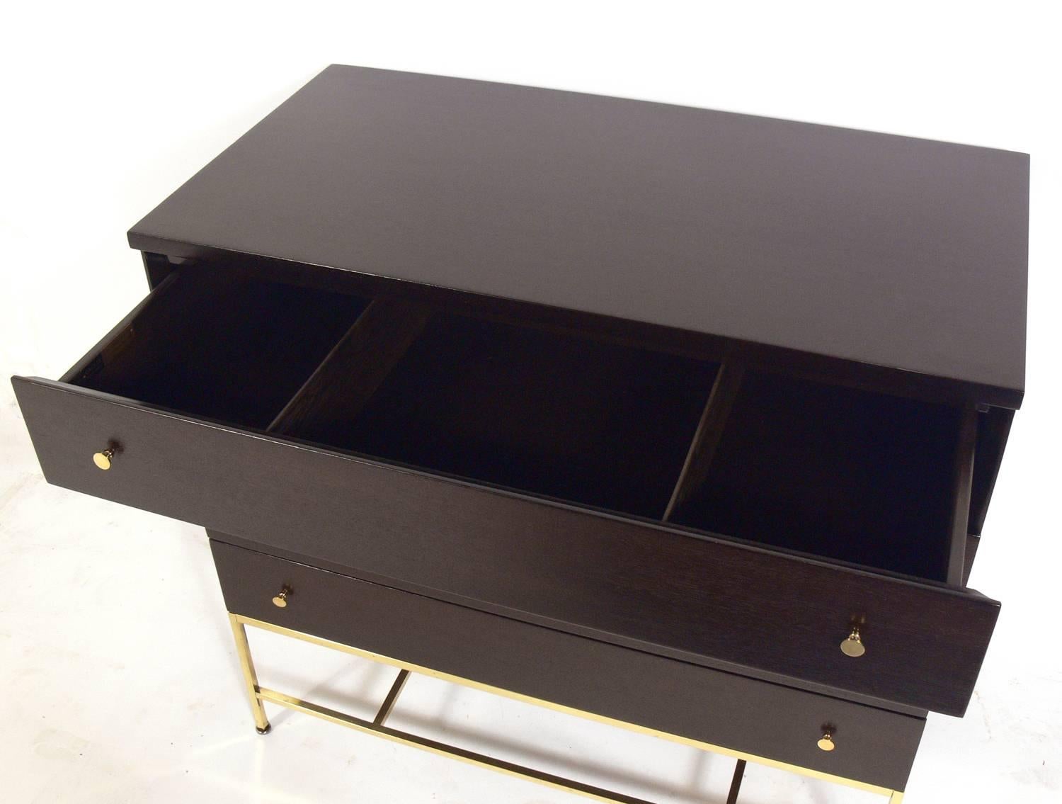 American Clean Lined Chest with Brass Hardware Designed by Paul McCobb