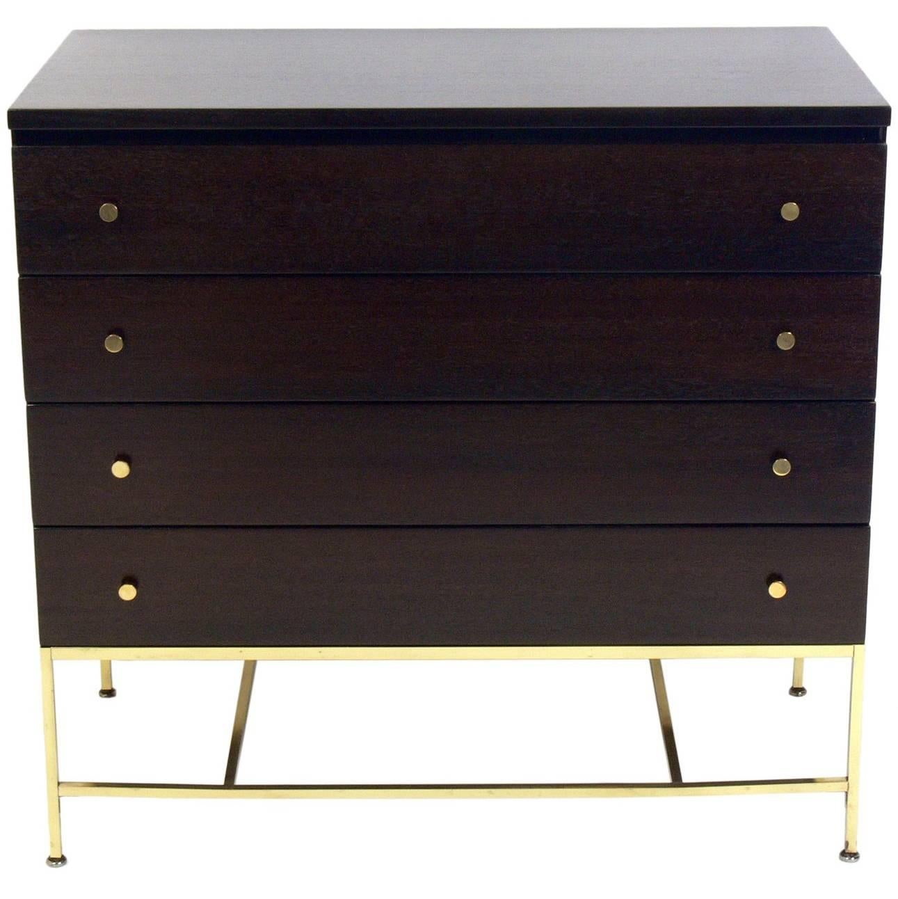 Clean Lined Chest with Brass Hardware Designed by Paul McCobb