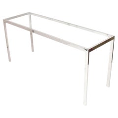 Clean Lined Chrome Mid Century Konsolentisch