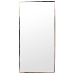 Clean Lined Chrome Mirror 36.5"H x 18.5"W circa 1950s