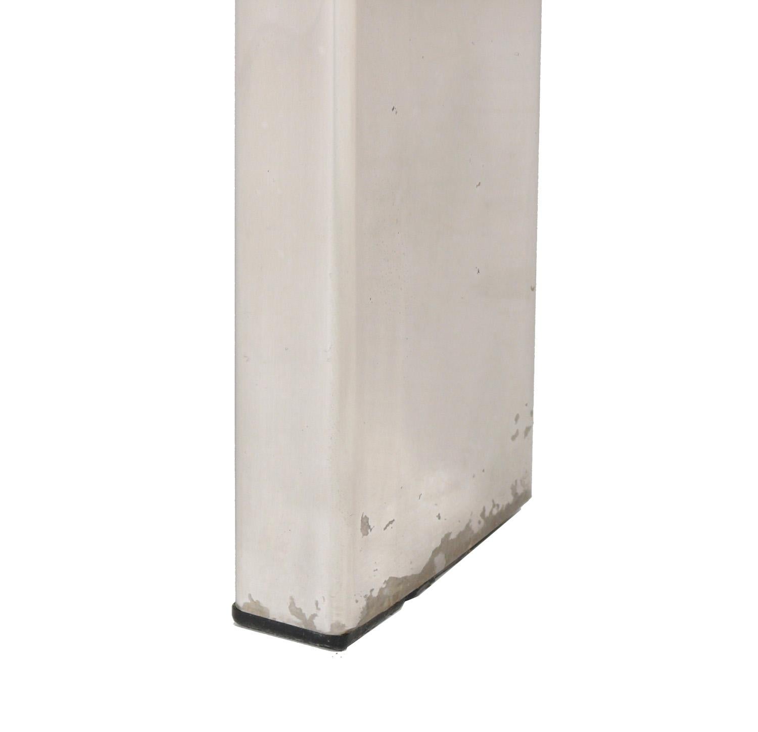 American Clean Lined Mid Century Chrome Desk or Dining Table Base - No Glass For Sale