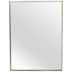 Vintage Clean Lined Nickel Midcentury Mirror