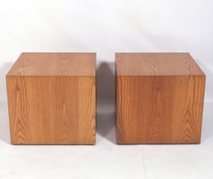 Clean Lined Oak Cube Tables by Edward Axel Roffman