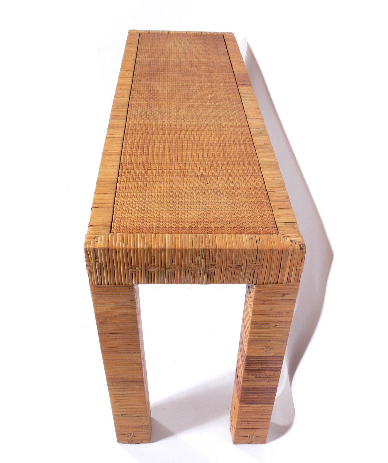 Woven Clean Lined Reed Console 