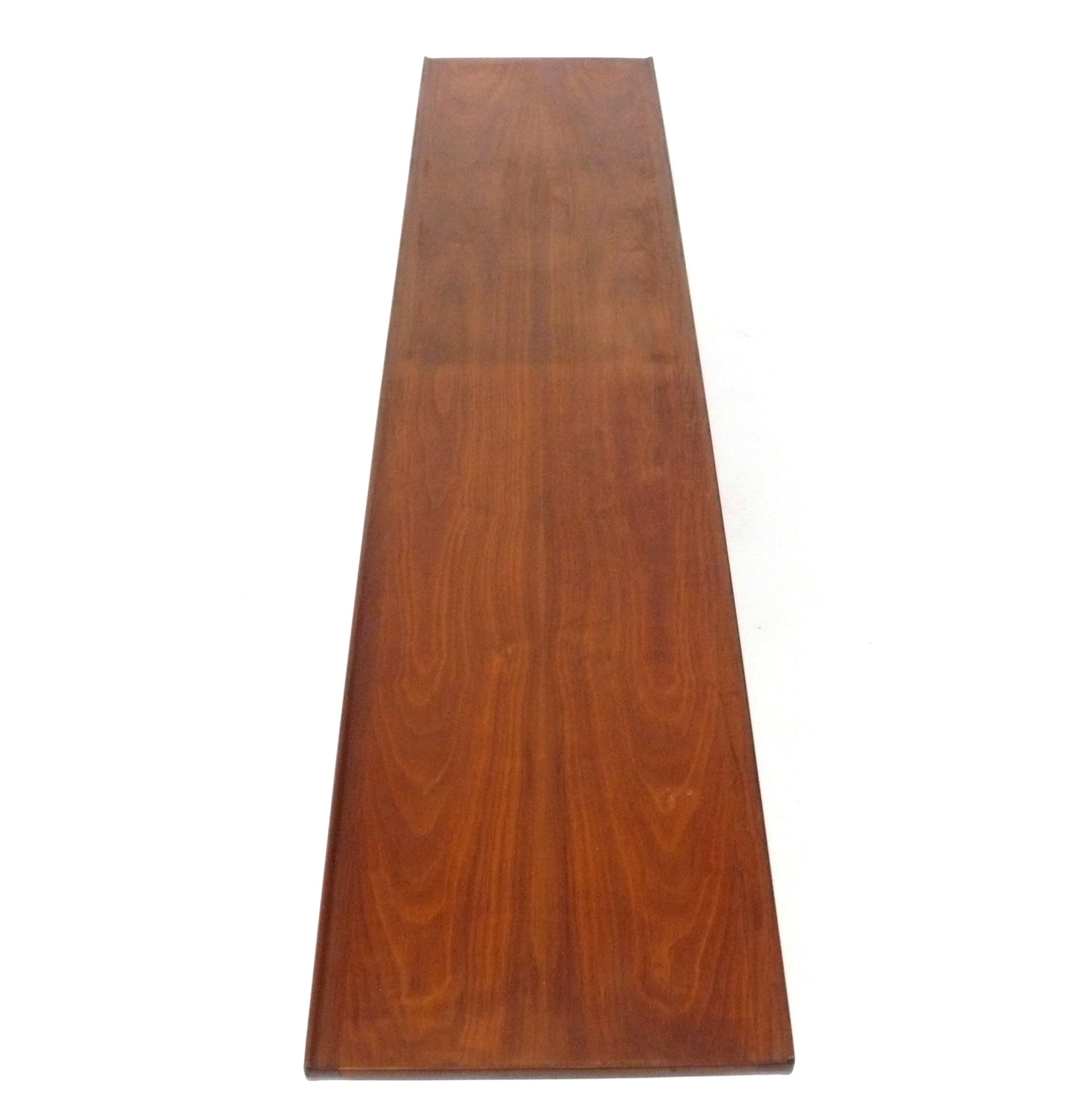 Mid-Century Modern Clean Lined Walnut Bench or Coffee Table by Kipp Stewart for Drexel For Sale