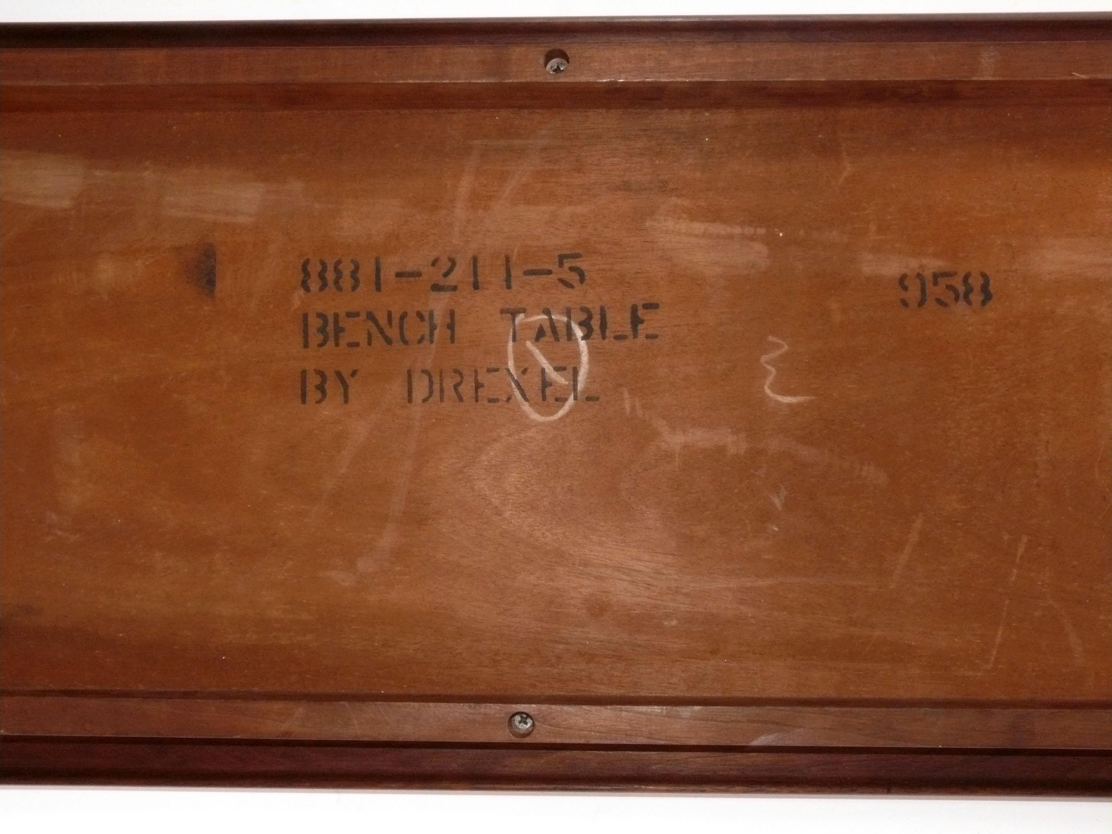 American Clean Lined Walnut Bench or Coffee Table by Kipp Stewart for Drexel For Sale