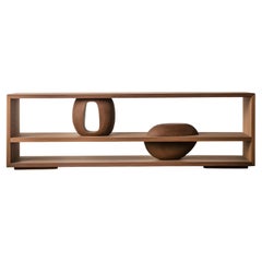 Anrichte 9 mit klaren Linien, warmes Holz, NONO's Sereno-Skulptur Handwerkskunst