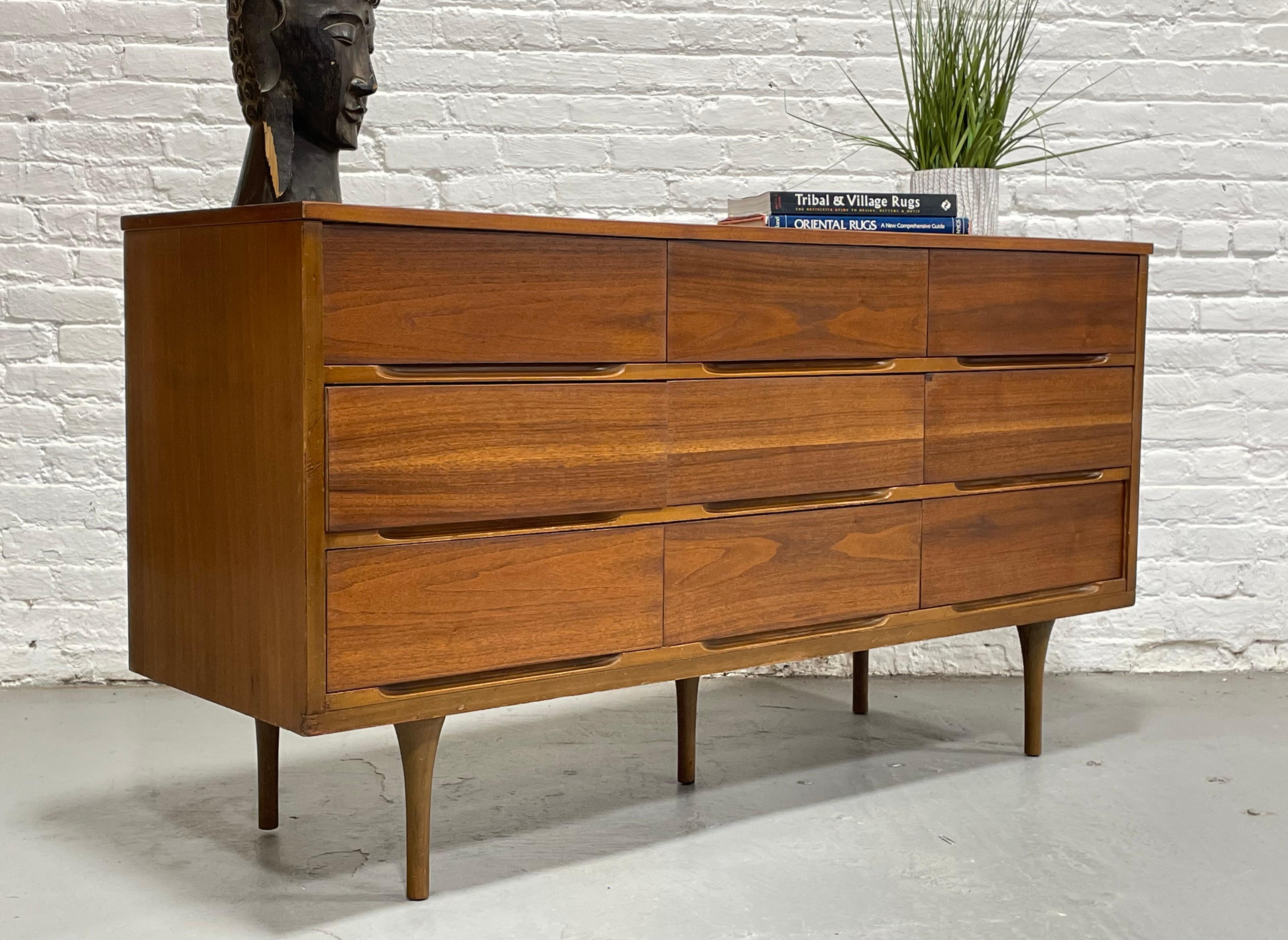 Walnut Clean + SIMPLE Mid Century Modern BEDROOM SET, c. 1960's