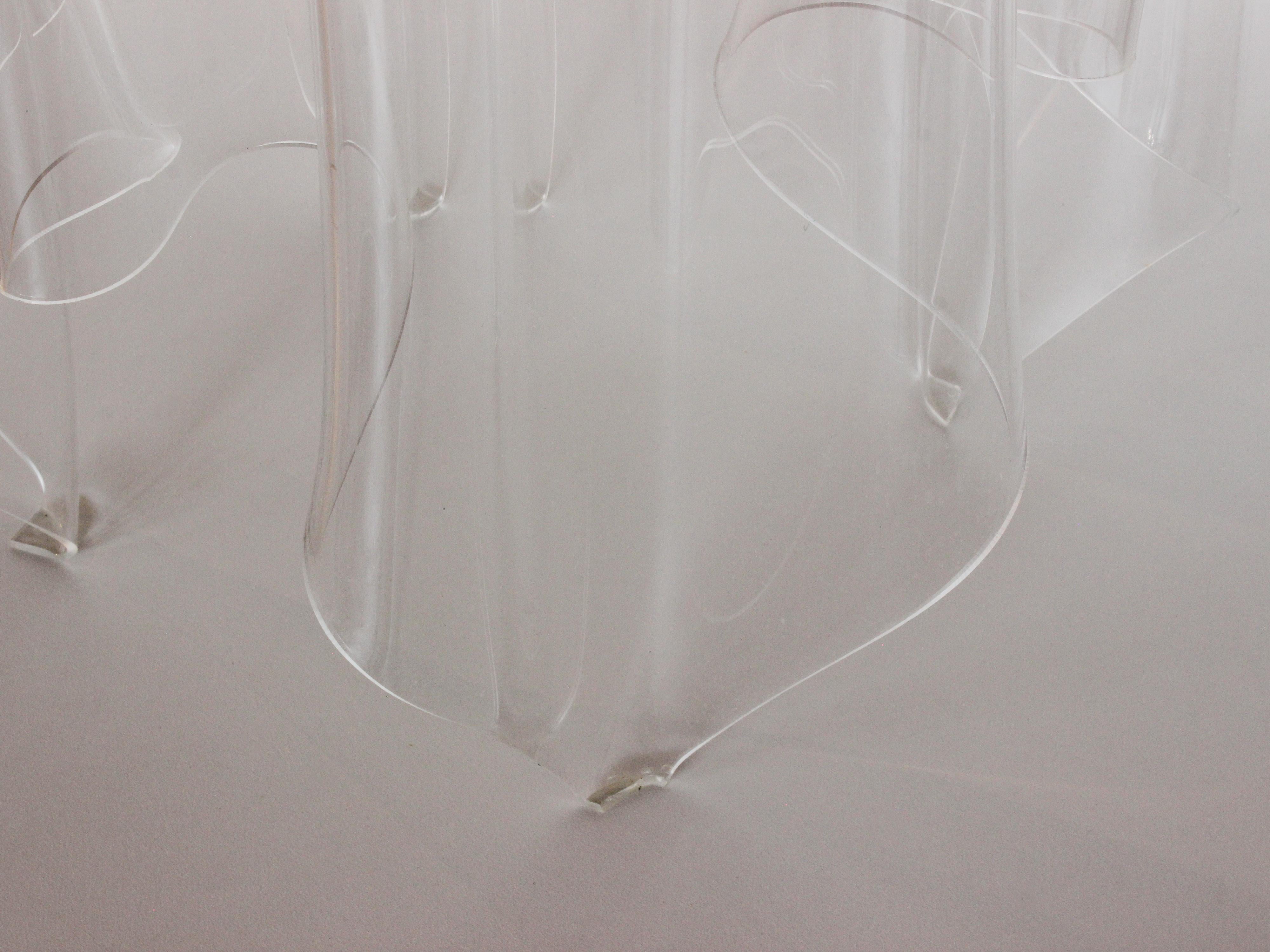 Modern Clear Acrylic Illusion Side Table by John Brauer for Essey