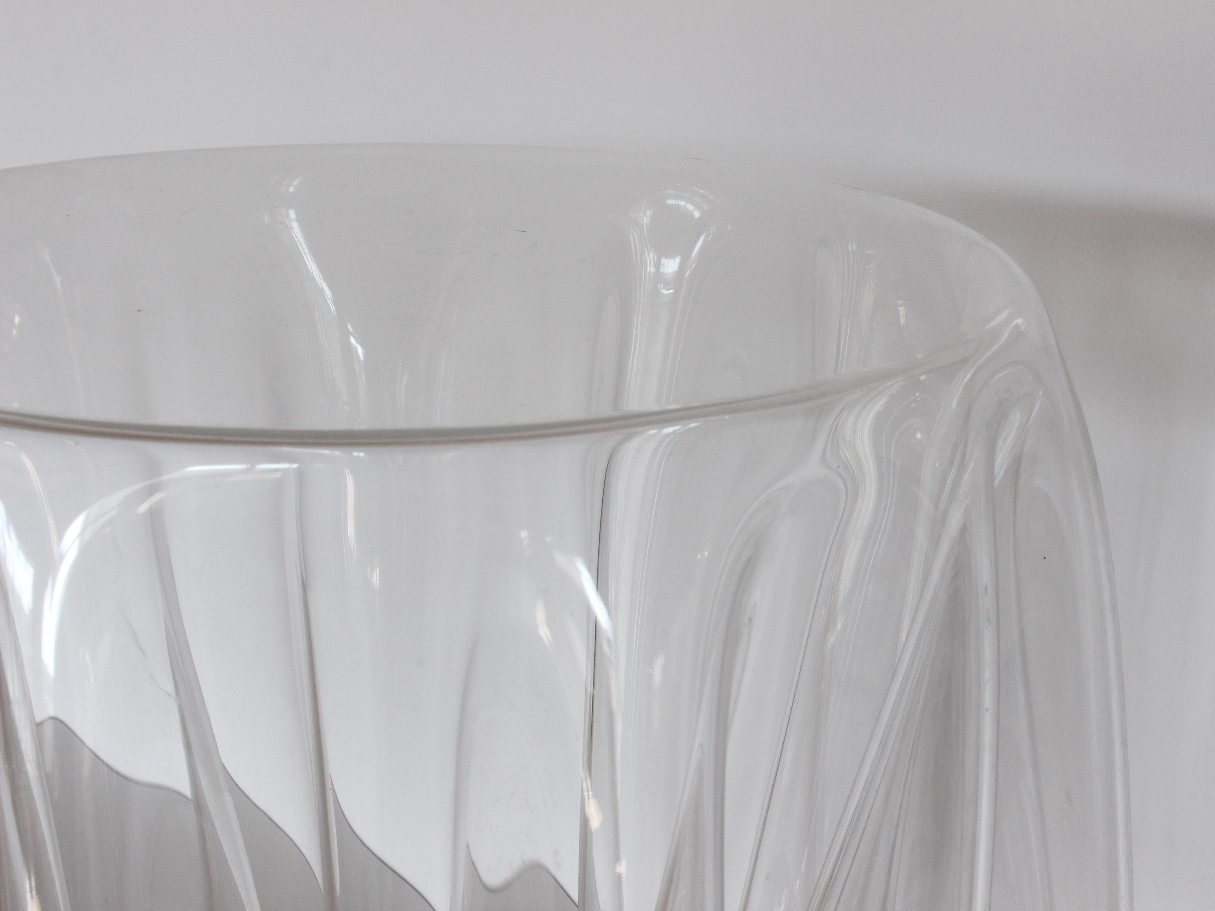Clear Acrylic Illusion Side Table by John Brauer for Essey In Fair Condition In Chicago, IL