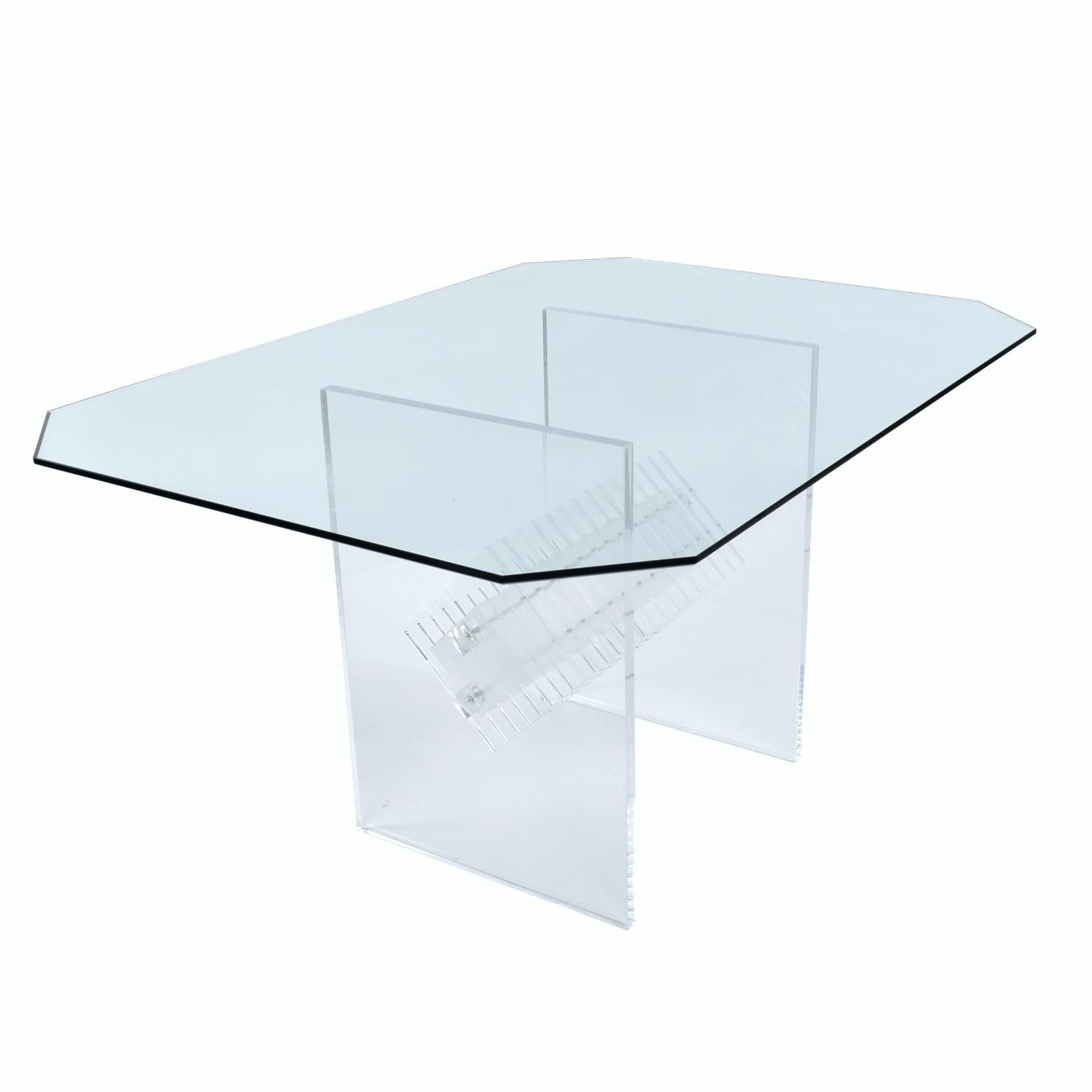 clear acrylic dining table