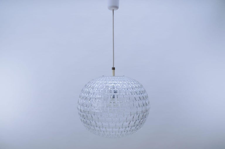 Clear Acrylic Pendant Lamp by Aloys F. Gangkofner for Erco Leuchten, 1960s  For Sale at 1stDibs