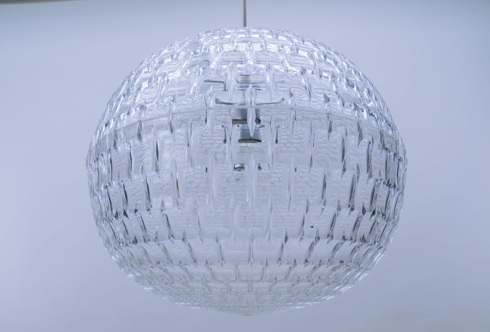 Clear Acrylic Pendant Lamp by Aloys F. Gangkofner for Erco Leuchten, 1960s For Sale 2