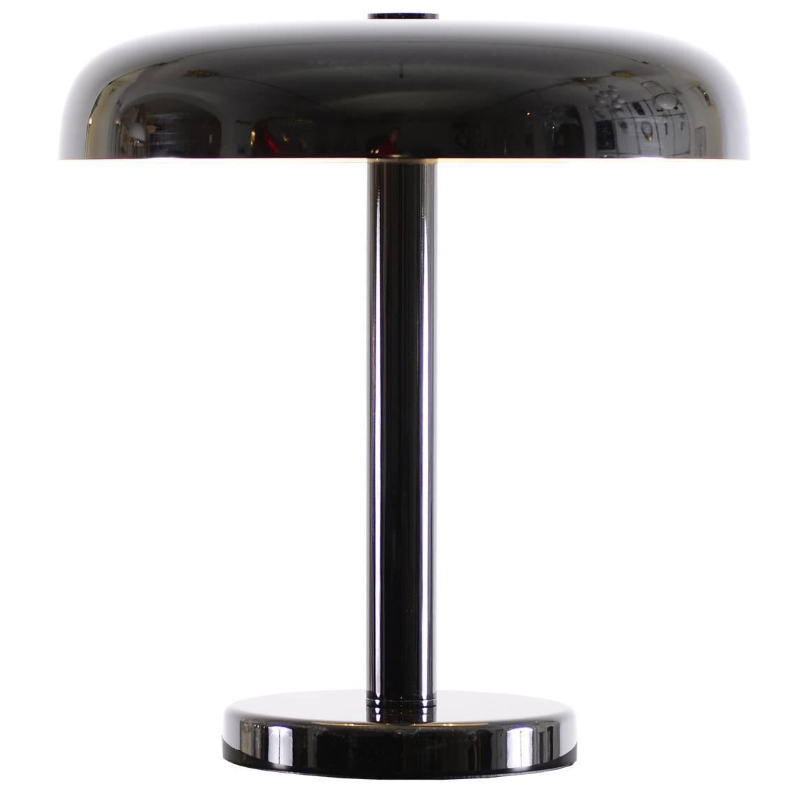 Austrian Clear and Modern Art Deco Style Bauhaus Brass Table Lamp, Re-Edition For Sale