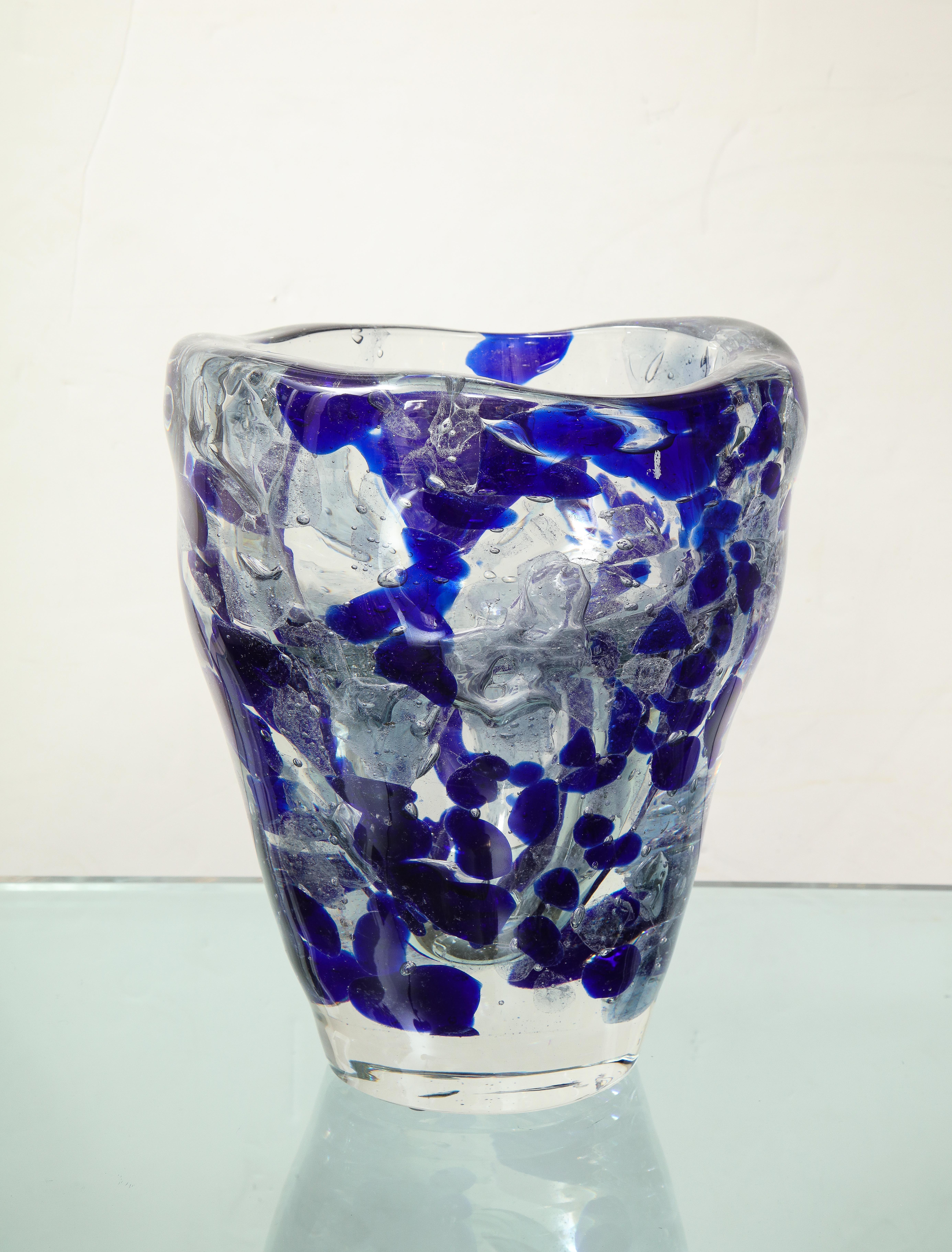 This Murano Glass Vase is available for immediate purchase. Custom orders are available in different colors.