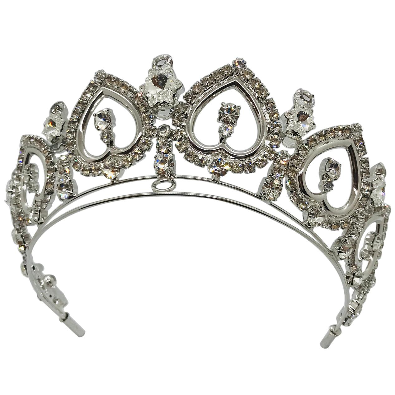 Clear Austrian Crystal "Belle Epoque" Scroll Tiara For Sale