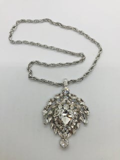 Clear Austrian Crystal "True Love" Heart Shaped Pendant on Chain