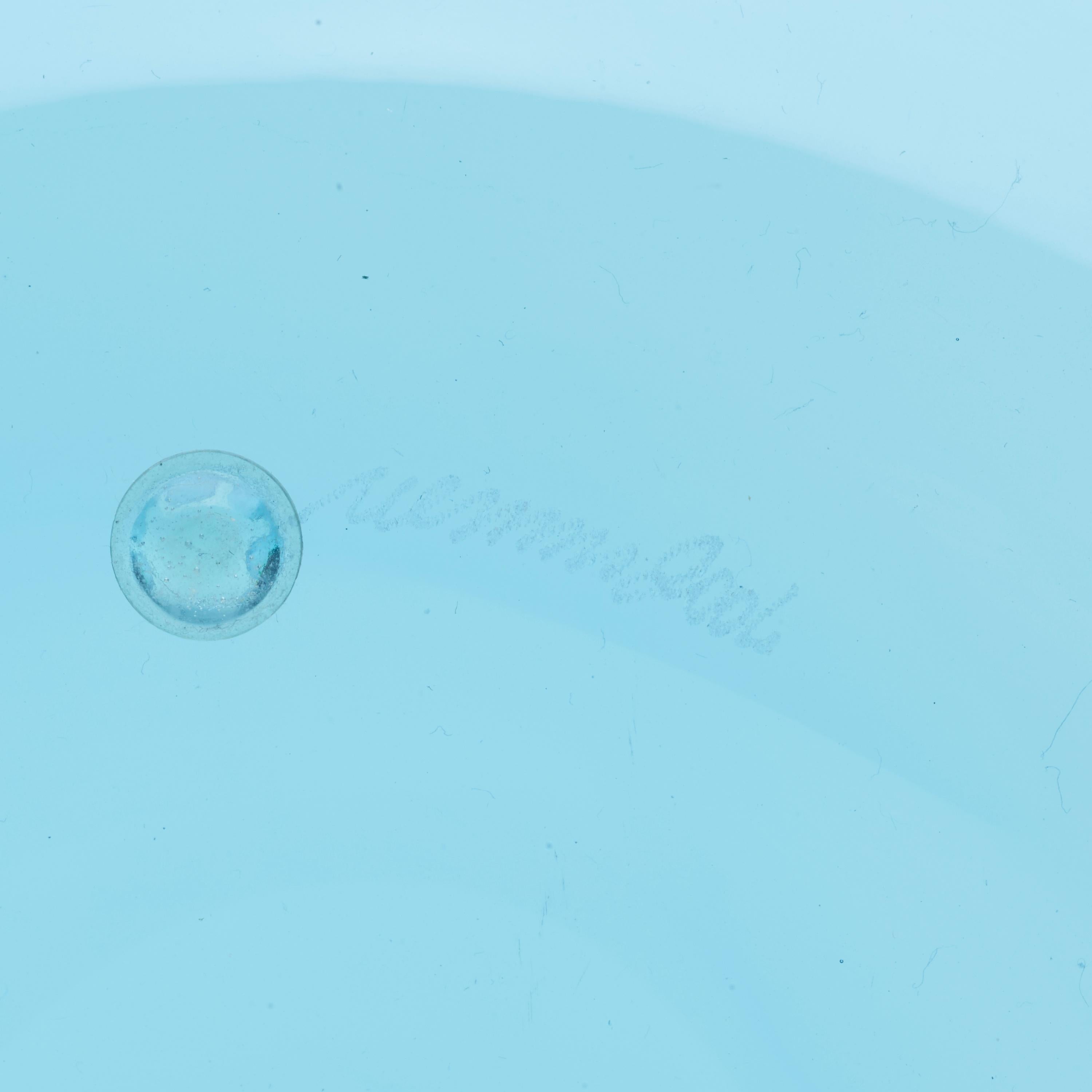 Fazzoletto-Vase aus klarem blauem Glas von Venini im Zustand „Gut“ im Angebot in Montreal, QC