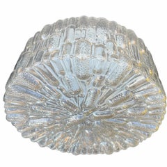 Clear Bubble Glass Pattern Massive Leuchten Flush Mount Ceiling Light, 1960s